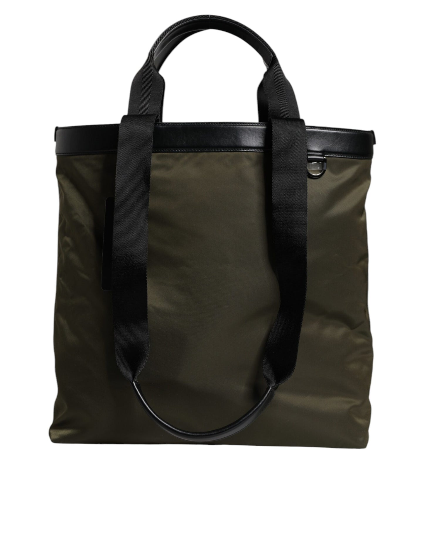 This Tote Bag by Dolce & Gabbana for men in calf leather & nylon military-green features an jet-set Calf Leather Nylon Tote Bag design with a secure , ample , and jet-set shoulder-strap & handle.
