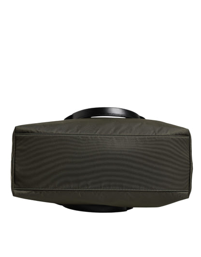 Tote Bag by Dolce & Gabbana for men in calf leather & nylon military-green features a jet-set Calf Leather Nylon Tote Bag design, complete with a secure , ample , and versatile shoulder-strap & handle for a jet-set look.