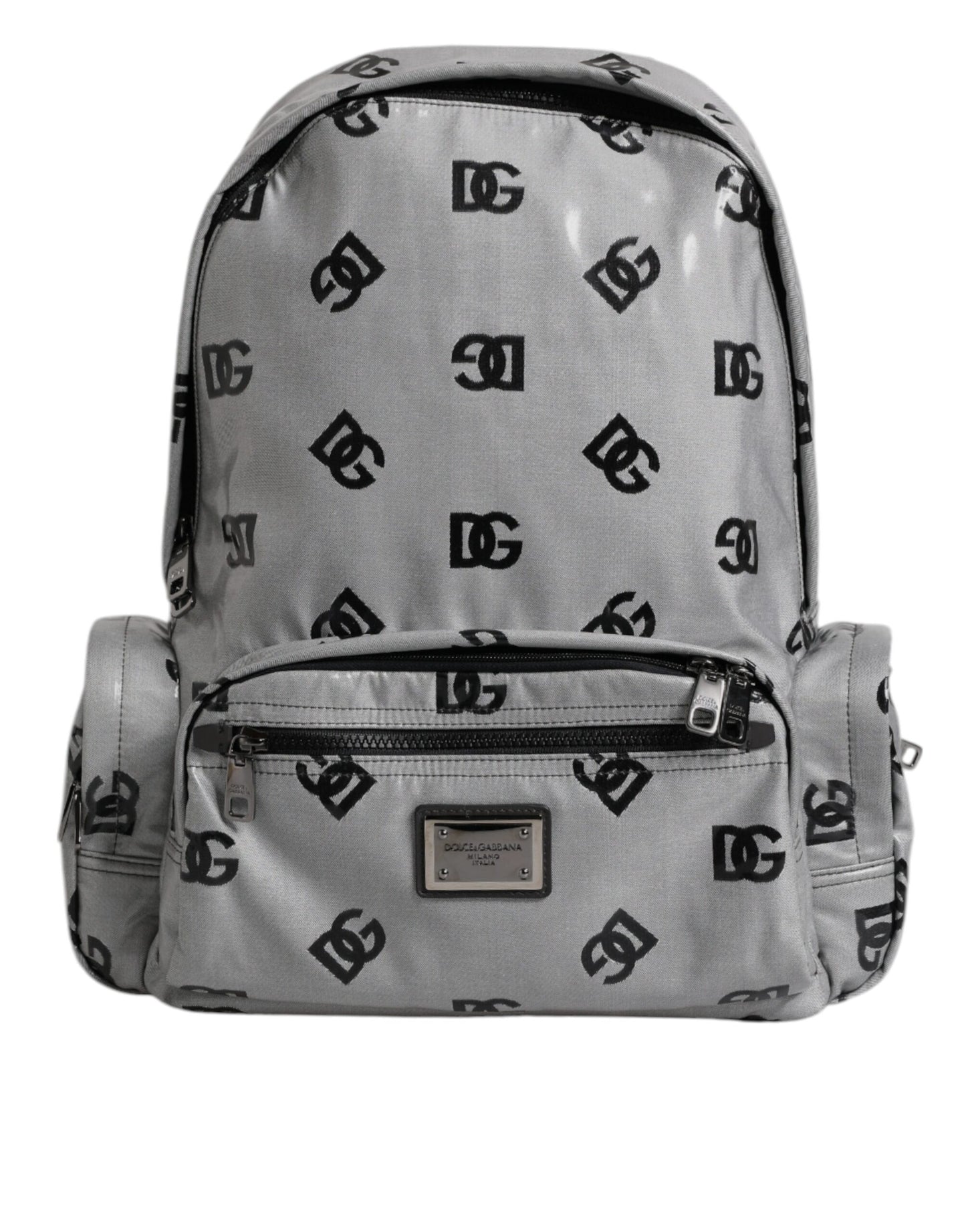 Backpack by Dolce & Gabbana for men in pu leather & cotton black, gray & signature features a stately PU Leather Cotton Backpack design, showcasing a secure zipper, ample , and versatile shoulder-strap & backpack-strap for a stately finish.