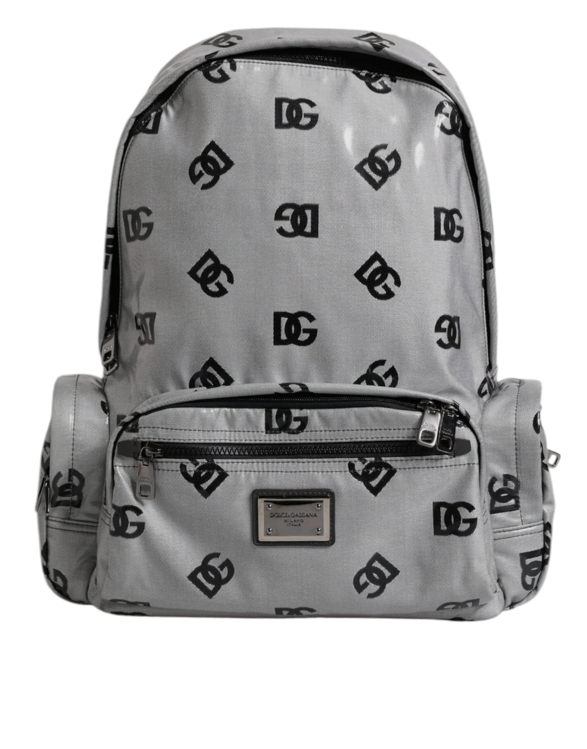 Backpack by Dolce & Gabbana for men in pu leather & cotton black, gray & signature features a stately PU Leather Cotton Backpack design, showcasing a secure zipper, ample , and versatile shoulder-strap & backpack-strap for a stately finish.