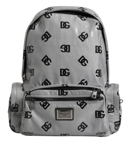 Backpack by Dolce & Gabbana for men in pu leather & cotton black, gray & signature features a stately PU Leather Cotton Backpack design, showcasing a secure zipper, ample , and versatile shoulder-strap & backpack-strap for a stately finish.