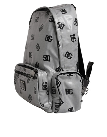 Backpack by Dolce & Gabbana for men in pu leather & cotton black, gray & signature features an stately silhouette from the PU Leather Cotton Backpack range, with a secure zipper, ample , and versatile shoulder-strap & backpack-strap.