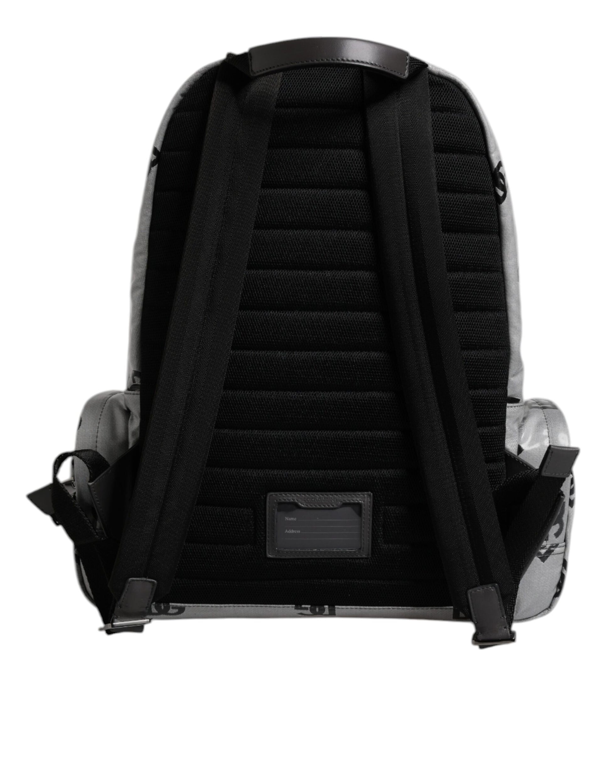 Backpack by Dolce & Gabbana for men in pu leather & cotton black, gray & signature showcases a stately PU Leather Cotton Backpack design, featuring a secure zipper with stately and versatile shoulder-strap & backpack-strap.