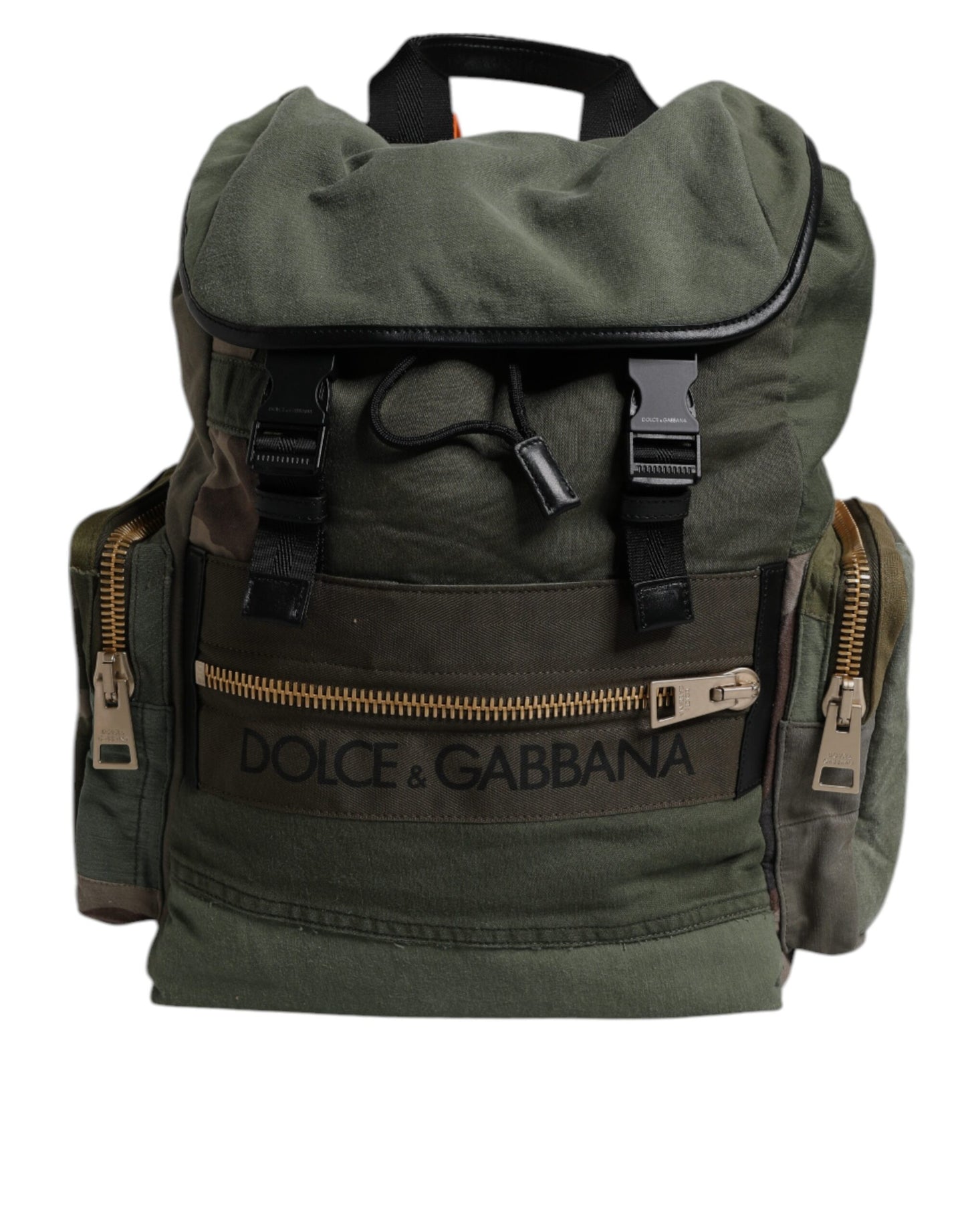 Large Travel Drawstring Backpack by Dolce & Gabbana for men in calf leather & cotton military-green, camouflage & patchwork features an stately silhouette from the Calf Leather Cotton Large Travel Drawstring Backpack range, with a secure drawstring, ample internal-pockets, and versatile backpack-strap.