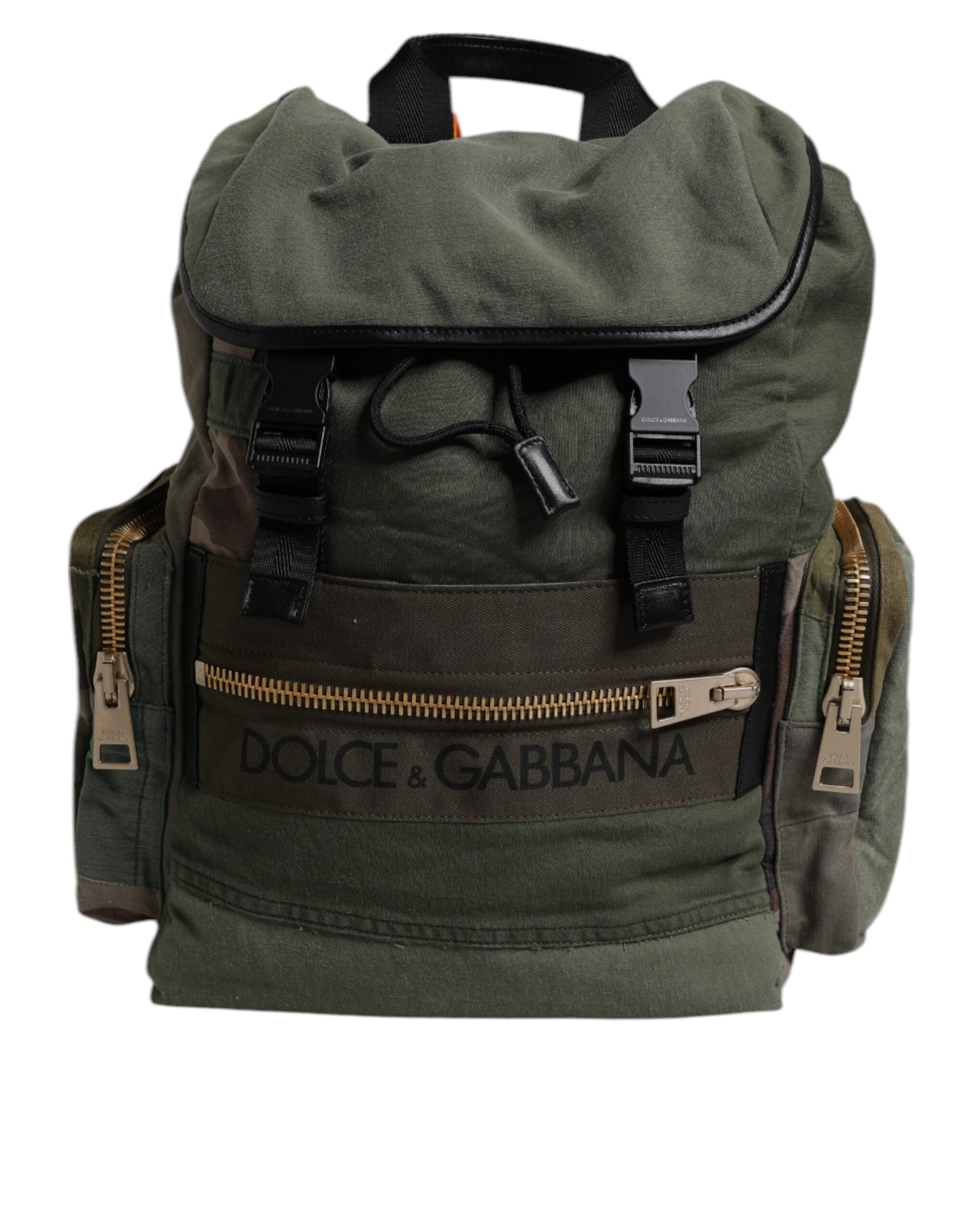 Large Travel Drawstring Backpack by Dolce & Gabbana for men in calf leather & cotton military-green, camouflage & patchwork features an stately silhouette from the Calf Leather Cotton Large Travel Drawstring Backpack range, with a secure drawstring, ample internal-pockets, and versatile backpack-strap.