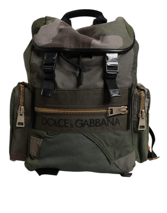 Large Travel Drawstring Backpack by Dolce & Gabbana for men in calf leather & cotton military-green, camouflage & patchwork features a architectural Calf Leather Cotton Large Travel Drawstring Backpack design with a secure drawstring, ample internal-pockets, and versatile backpack-strap for a architectural finish.