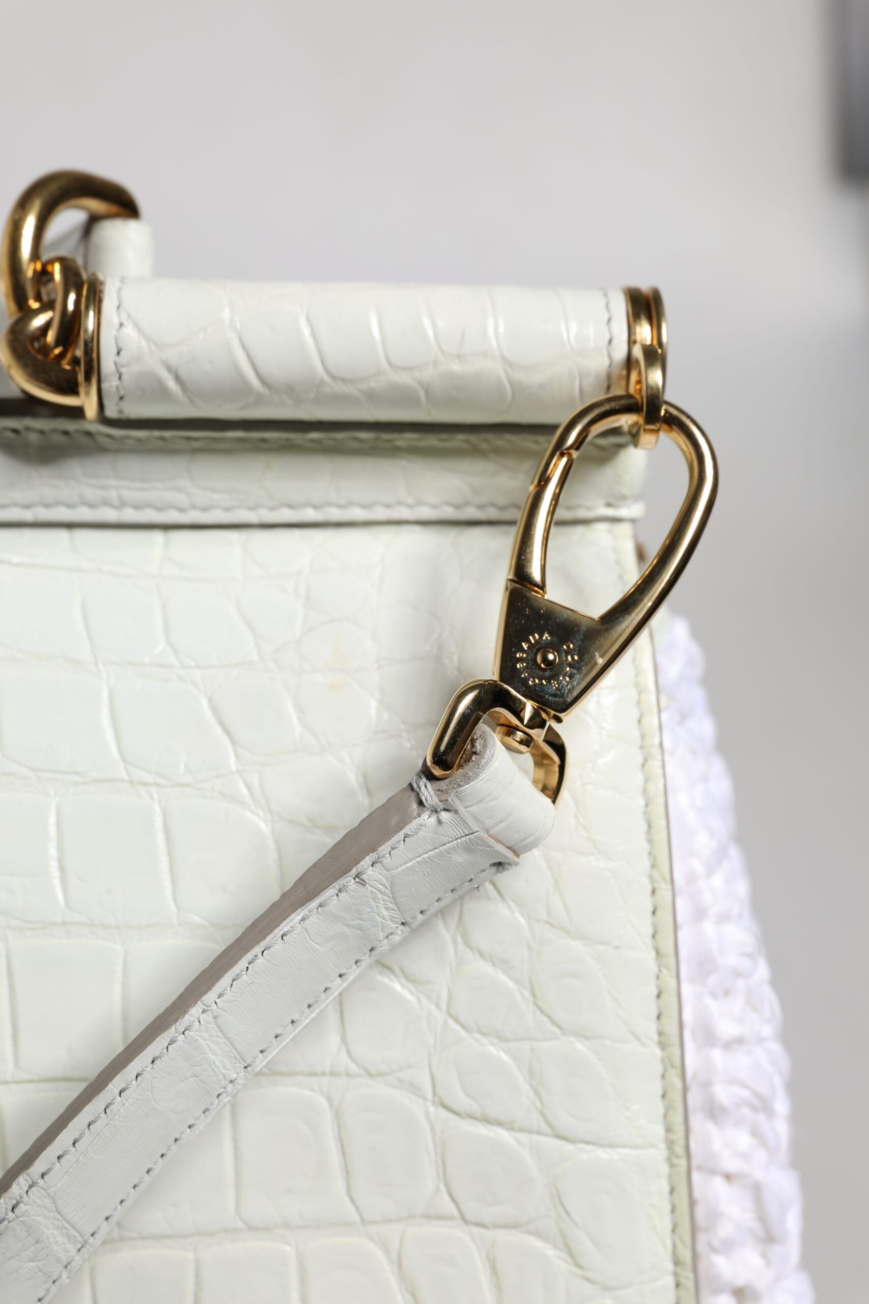 Crossbody Handbag by Dolce & Gabbana for women in raffia & leather gold & white features an versatile silhouette, showcasing a secure magnetic and versatile with versatile crossbody-strap, shoulder-strap, handle, adjustable-strap & detachable-strap for a versatile finish.