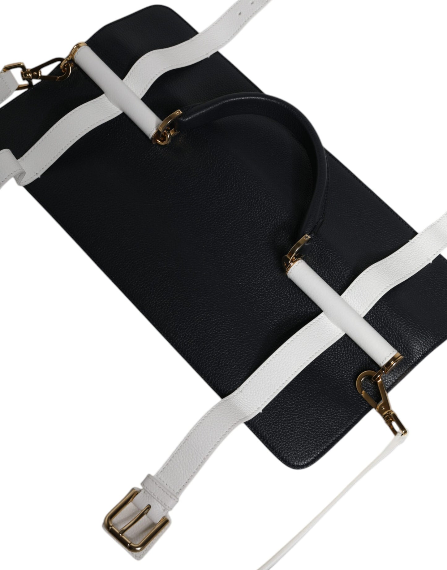 2-in-1 Shoulder & Crossbody Bag by Dolce & Gabbana for women in calfskin leather & cotton blue & white features a effortless chic silhouette with a secure buckle, ample , and versatile crossbody-strap & shoulder-strap for a effortless chic finish.