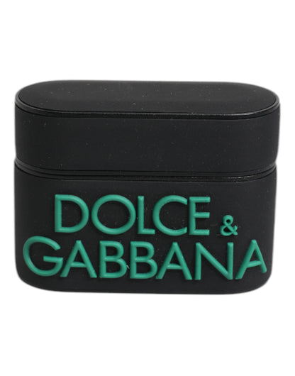 Dolce & Gabbana Polycarbonate PVC Rubber & Silicone Earbuds Carrying Case - Black Green Orange
