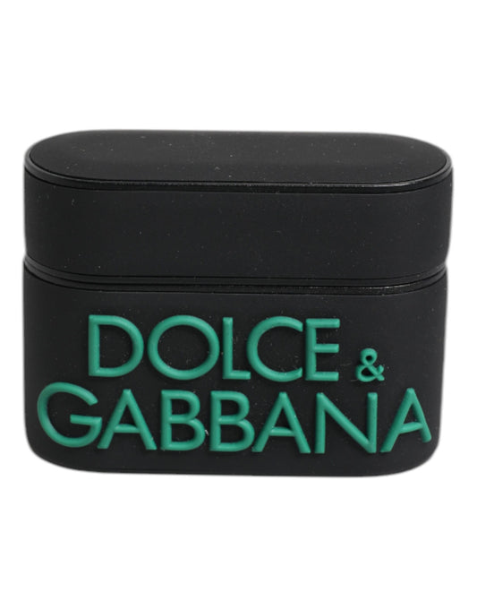 Dolce & Gabbana Polycarbonate PVC Rubber & Silicone Earbuds Carrying Case - Black Green Orange