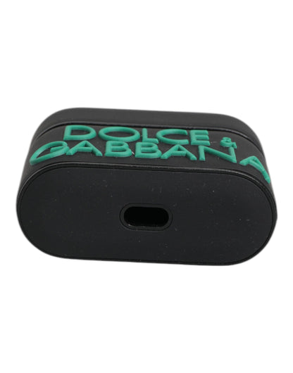 Dolce & Gabbana Polycarbonate PVC Rubber & Silicone Earbuds Carrying Case - Black Green Orange