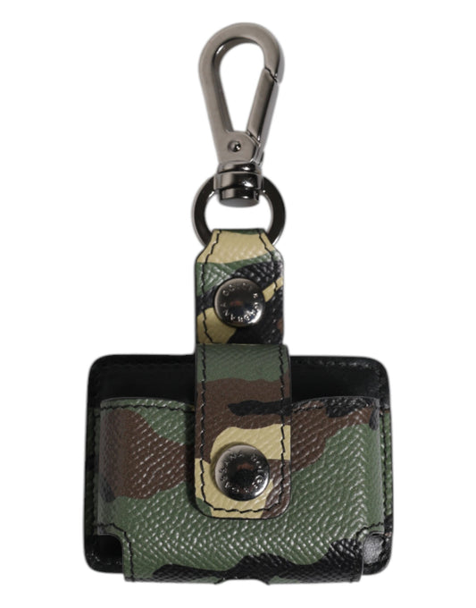 Dolce & Gabbana Leather Earbuds Carrying Case - Multicolor Camouflage
