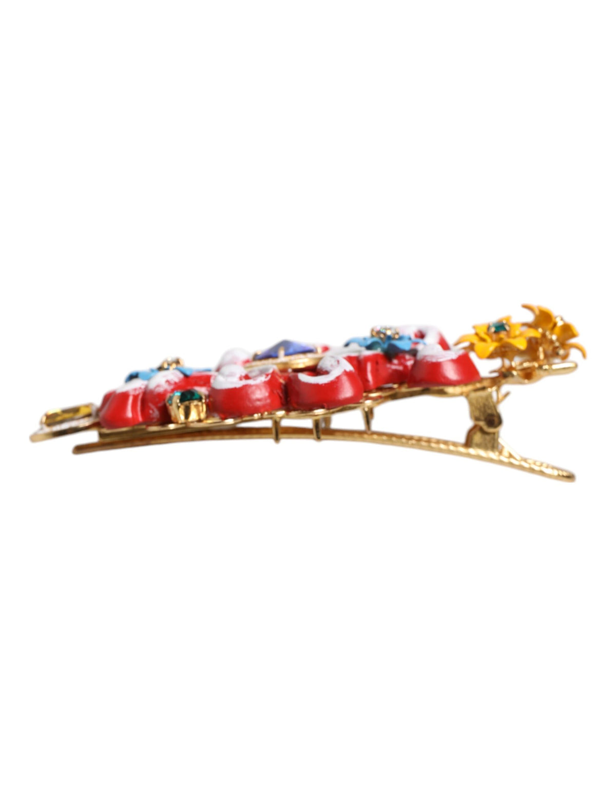 Dolce & Gabbana Brass & Crystal Hair Pin - Gold Multicolor