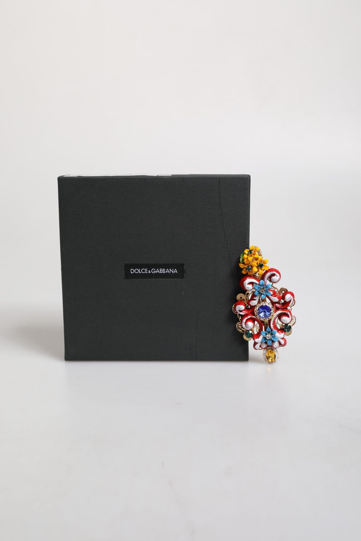 Dolce & Gabbana Brass & Crystal Hair Pin - Gold Multicolor