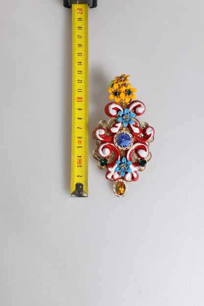 Dolce & Gabbana Brass & Crystal Hair Pin - Gold Multicolor
