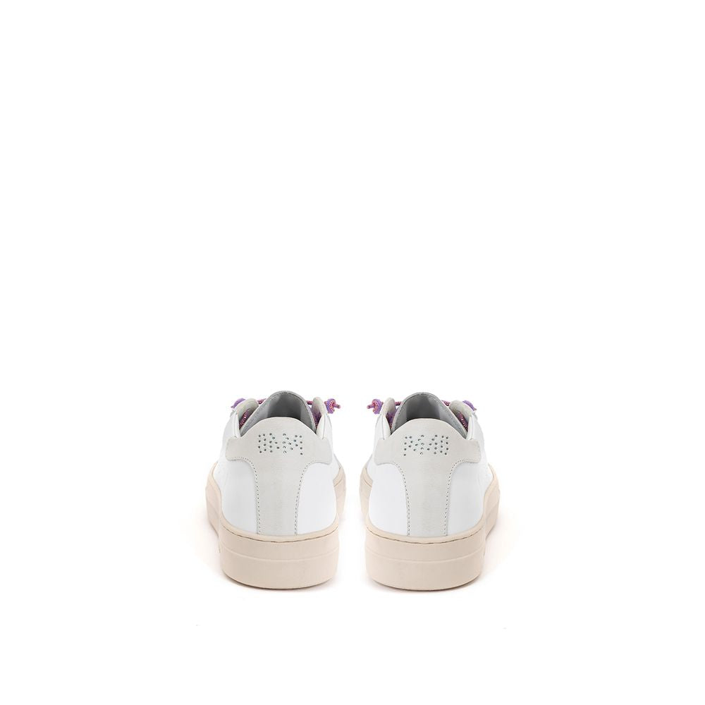 Sneakers by P448 for women in suede leather & lurex fuchsia, ivory & white presents a sumptuous silhouette, artfully capturing the essence of the Women's Casual Suede Leather & Lurex Sneakers with its sumptuous casual style design.