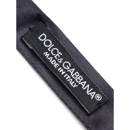 Necktie by Dolce & Gabbana for men in silk brown & dark-gray features an effortlessly chic silhouette, showcasing a sophisticated effortlessly chic finish from the signature Silk Necktie collection.
