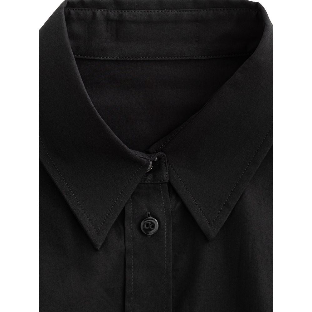 Shirt by Dolce & Gabbana for men in cotton black presents a discerning silhouette, showcasing a sophisticated and for a truly discerning finish.