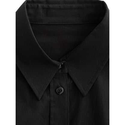 Shirt by Dolce & Gabbana for men in cotton black presents a discerning silhouette, showcasing a sophisticated and for a truly discerning finish.