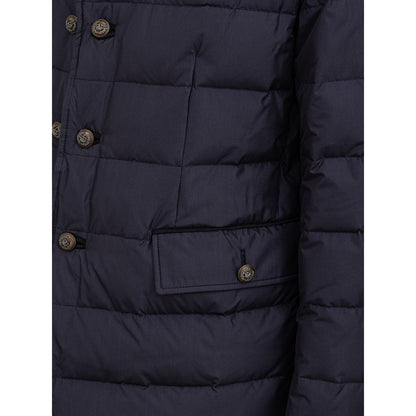 Jacket by Dolce & Gabbana for men in polyester blue showcases a enveloping silhouette, artfully detailed with a enveloping and premium pockets & insulated for a truly enveloping finish.