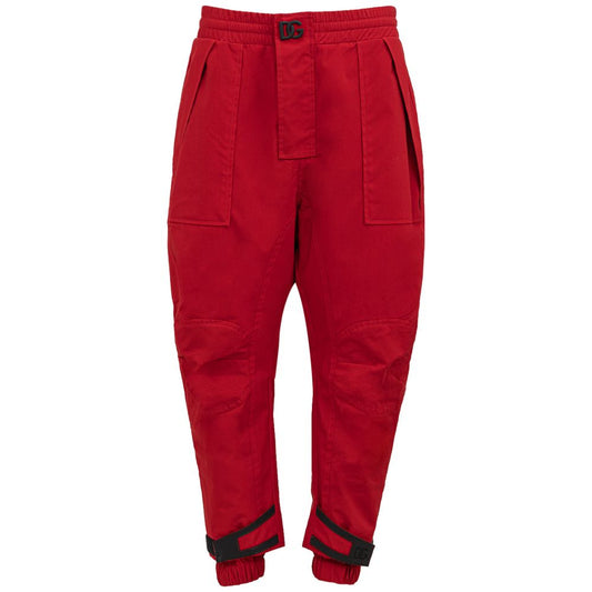 Trousers by Dolce & Gabbana for men in polyamide red & print features an on trend silhouette, showcasing a sophisticated wide with a long and for an on trend finish.