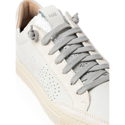 Sneakers by P448 for women in leather white & signature features a chic design, perfectly showcasing the chic casual style of this Women's Casual Leather Sneakers.
