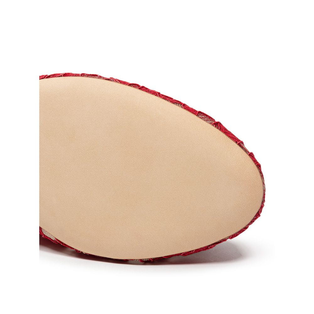 Flat Shoes by Dolce & Gabbana for women in viscose red & signature showcases a enchanting silhouette as part of the Women's Viscose Flat Shoes collection, defined by a enchanting and for a enchanting look.