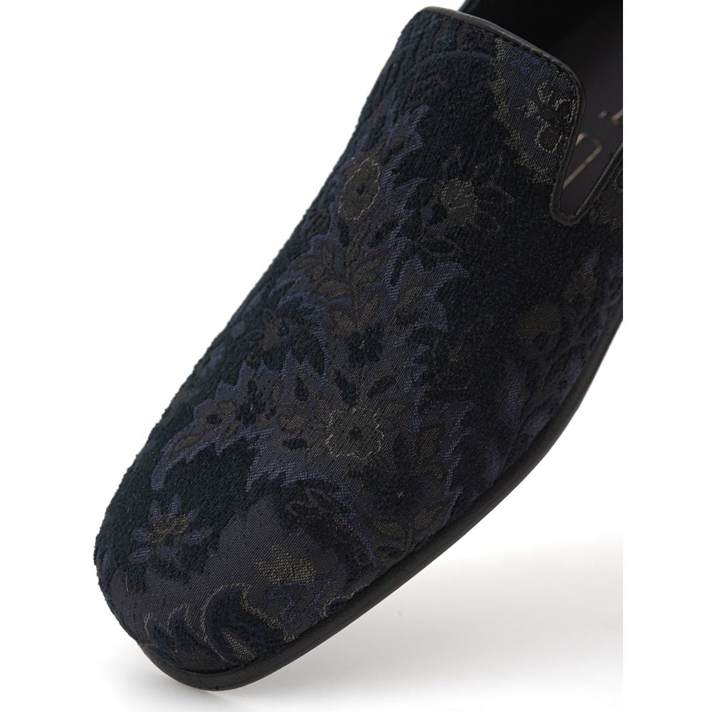 Loafer Shoes by Etro for men in leather modal & viscose blue, jacquard & print showcases a resplendent Men's Leather Modal & Viscose Loafer Shoes aesthetic, defined by its resplendent and elegant .