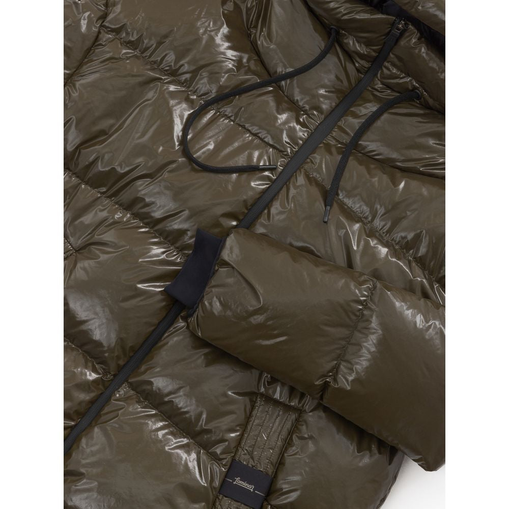 Jacket by Herno for women in polyamide green presents a authentic silhouette, artfully detailed with a authentic and functional for a premium authentic finish.