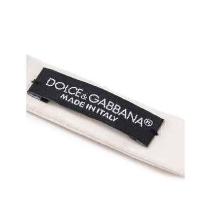Dolce & Gabbana Silk Necktie - White
