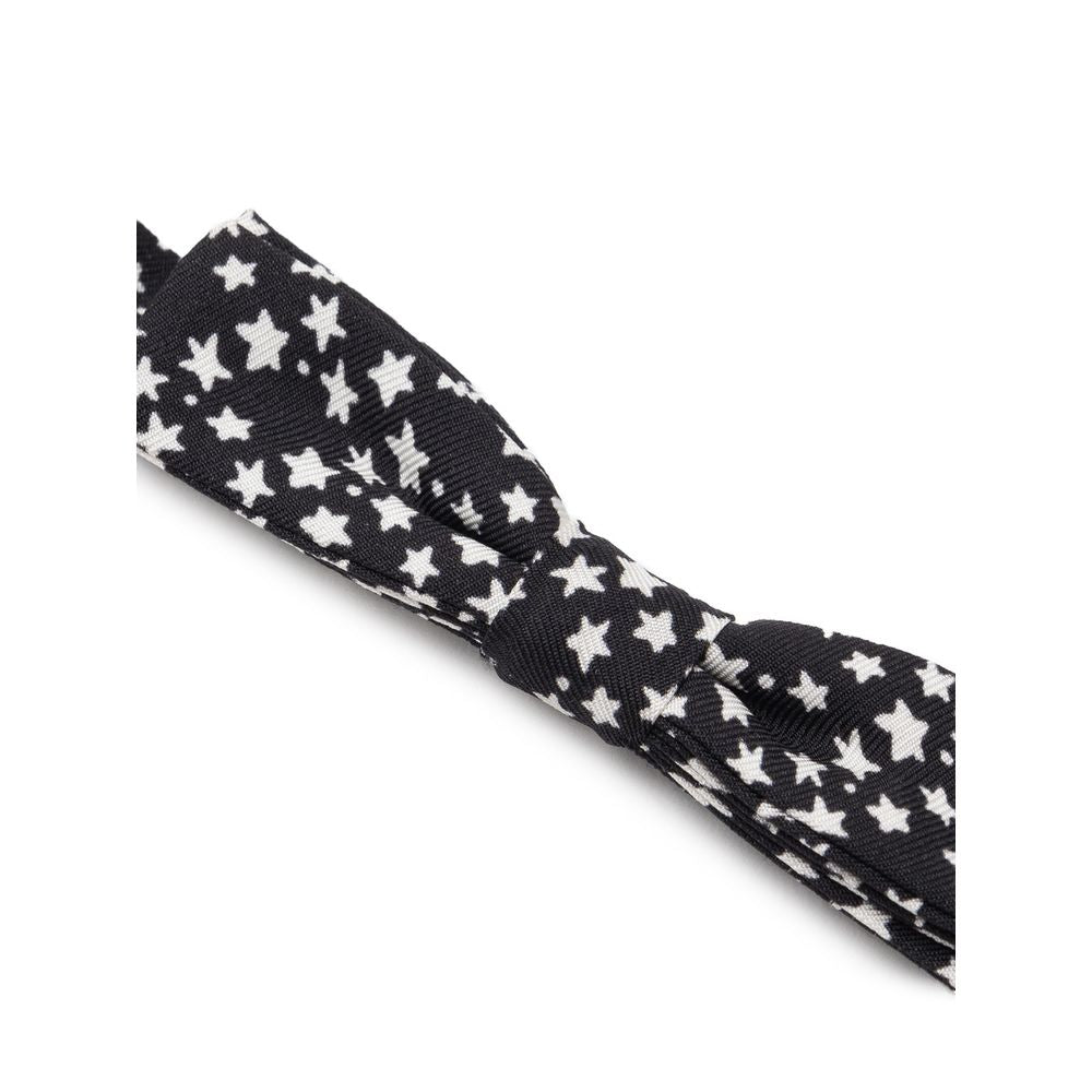 Necktie by Dolce & Gabbana for men in silk black, white & print features an effortlessly chic silhouette, showcasing a sophisticated effortlessly chic finish from the signature Star Silk Necktie collection.