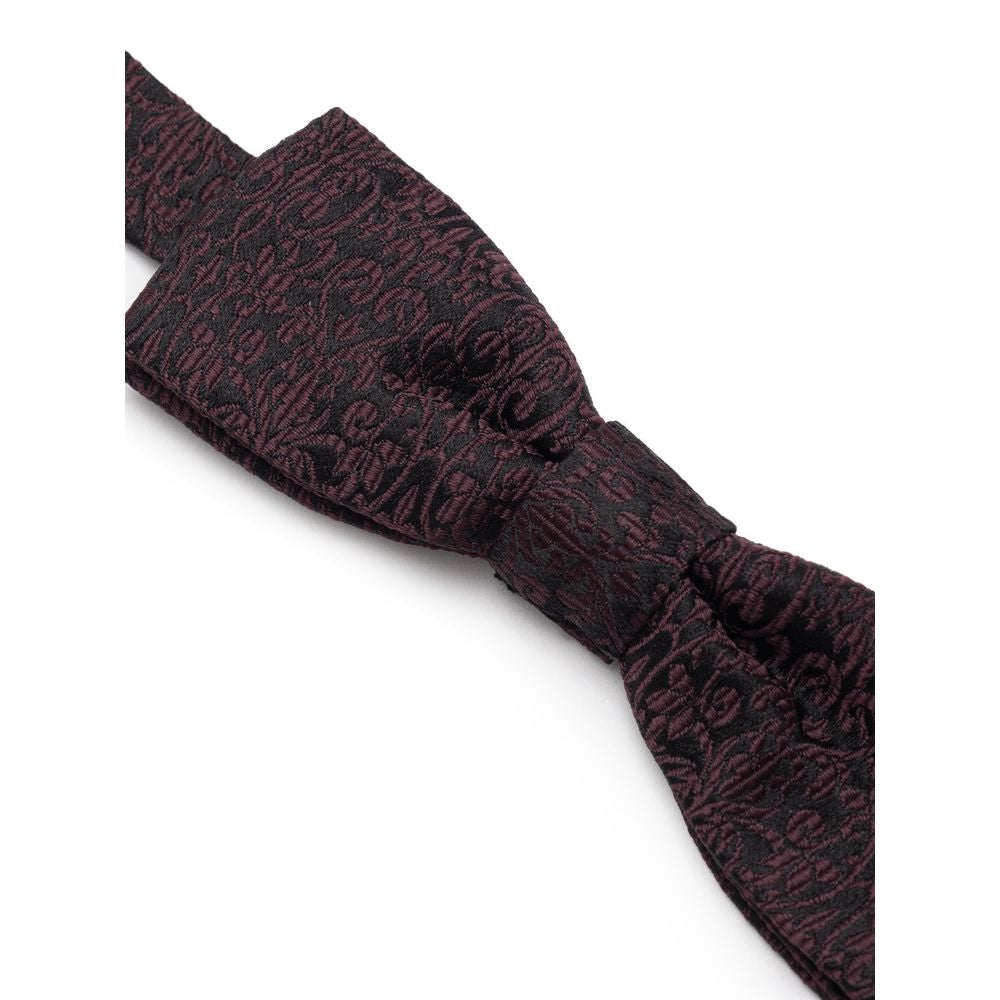 Necktie by Dolce & Gabbana for men in silk black & purple features a sun-drenched silhouette, showcasing the sun-drenched design of this Silk Necktie with a sun-drenched finish.