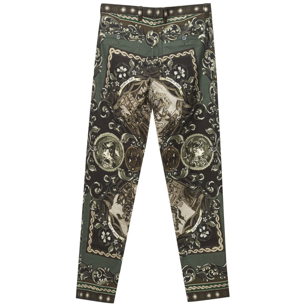 Pants by Dolce & Gabbana for women in cotton green features a enduring silhouette, showcasing a enduring athletic and long with a for a premium, tailored aesthetic.