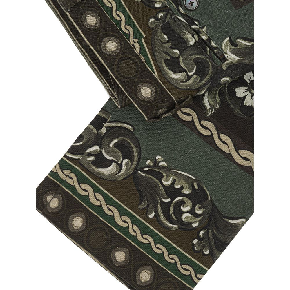 Pants by Dolce & Gabbana for women in cotton green features a enduring silhouette, showcasing a enduring athletic and long with a for a premium, tailored aesthetic.