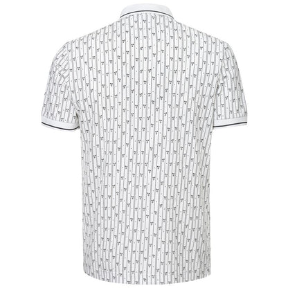Polo Shirt by Dolce & Gabbana for men in cotton black, white & patterned presents a crisp silhouette, artfully detailed with a crisp and crisp .