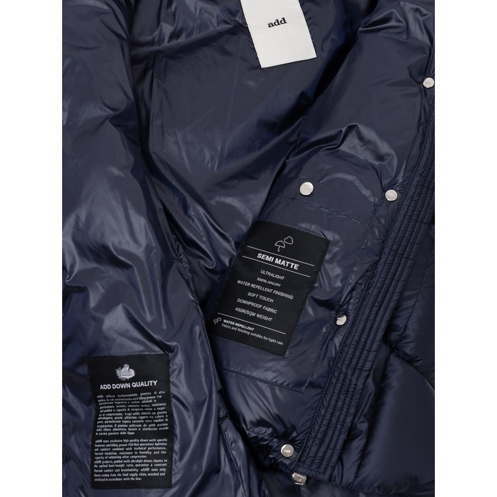 Jacket by Add for women in polyamide blue showcases a enveloping silhouette, artfully detailed with a enveloping and premium for a truly enveloping finish.