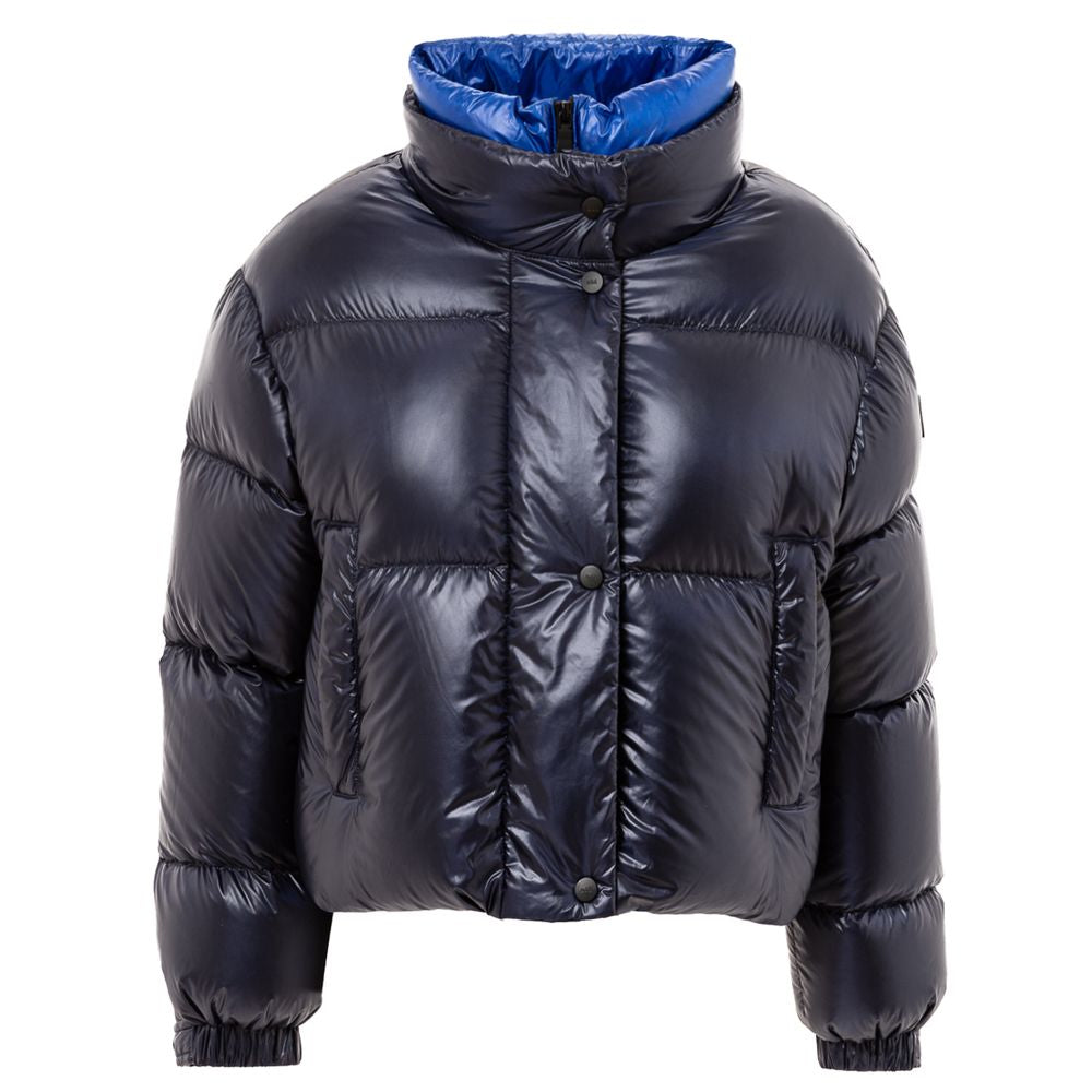 Jacket by Add for women in polyamide blue features a smart silhouette, perfectly accentuated by its unique and functional for a smart finish.