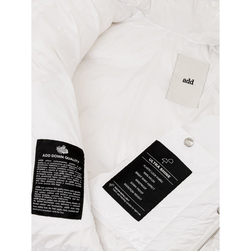 Jacket by Add for women in polyamide white features a smart silhouette, perfectly accentuated by its unique and functional for a smart finish.