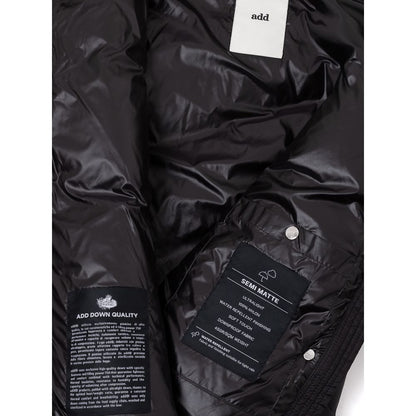 Hooded Puffer Jacket by Add for women in polyamide & duck down black presents a effortlessly chic silhouette, showcasing a sophisticated hooded neckline and premium lightweight, pockets, hooded & insulated for a truly effortlessly chic finish.