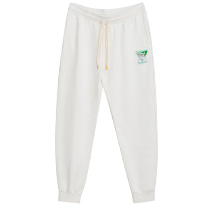 Jogger Sweatpants by Casablanca for men in cotton white features a versatile silhouette, integrating performance with a versatile straight-leg, long, and comfortable .
