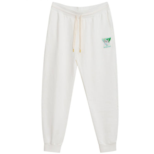 Jogger Sweatpants by Casablanca for men in cotton white features a versatile silhouette, integrating performance with a versatile straight-leg, long, and comfortable .