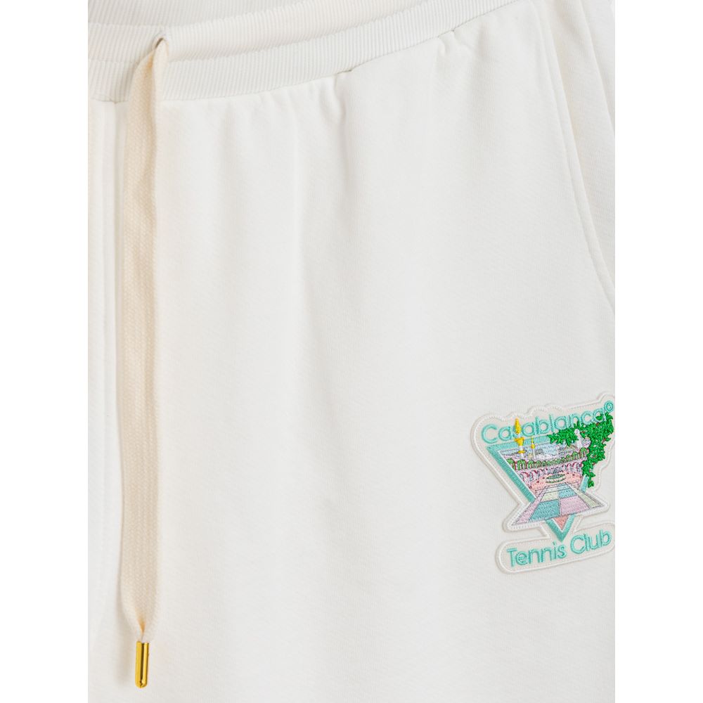 Jogger Sweatpants by Casablanca for men in cotton white features an kinetic straight-leg and long with a , showcasing high-performance for an kinetic look.
