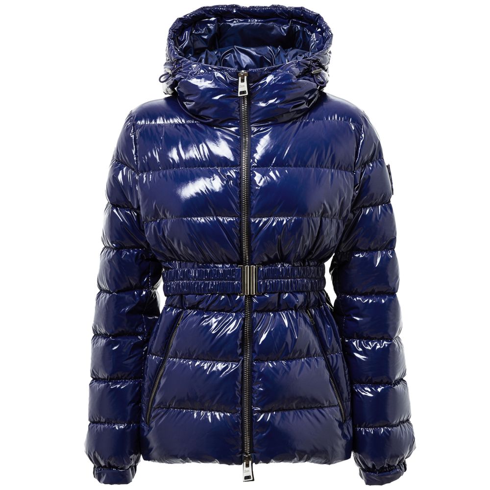 This Jacket by Herno for women in polyamide blue showcases a magnificent silhouette, meticulously crafted with a distinctive and functional for a magnificent finish.