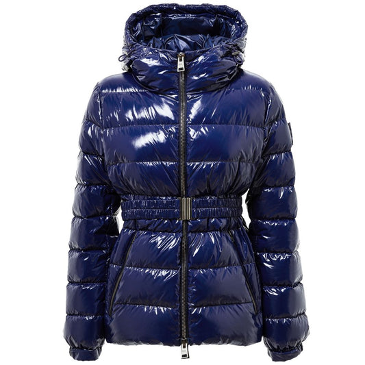This Jacket by Herno for women in polyamide blue showcases a magnificent silhouette, meticulously crafted with a distinctive and functional for a magnificent finish.