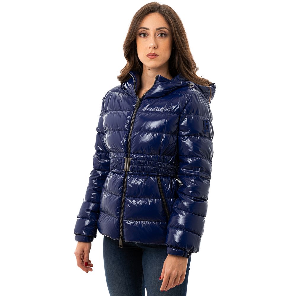 Jacket by Herno for women in polyamide blue presents a impeccable silhouette, showcasing distinct and a impeccable for a sophisticated finish.