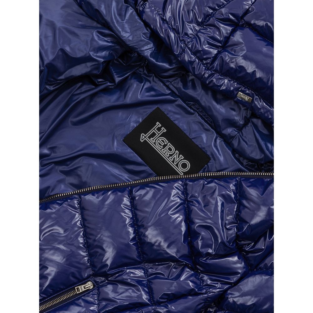 Jacket by Herno for women in polyamide blue presents a authentic silhouette, artfully detailed with a authentic and functional for a premium authentic finish.