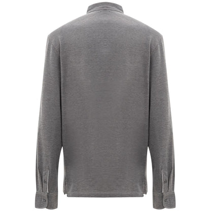 Polo Shirt by Corneliani for men in cotton gray presents a distinguished silhouette, showcasing a sophisticated and distinguished for a truly distinguished finish.