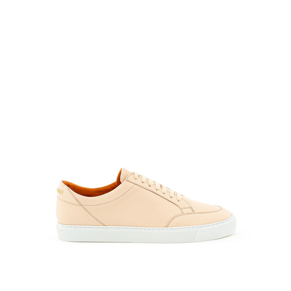 Sneakers by Burberry for women in leather & rubber pink, white & signature features an versatile design from the Women's Casual Leather & Rubber Sneakers collection, highlighting a versatile casual style for a premium, high-fashion look.