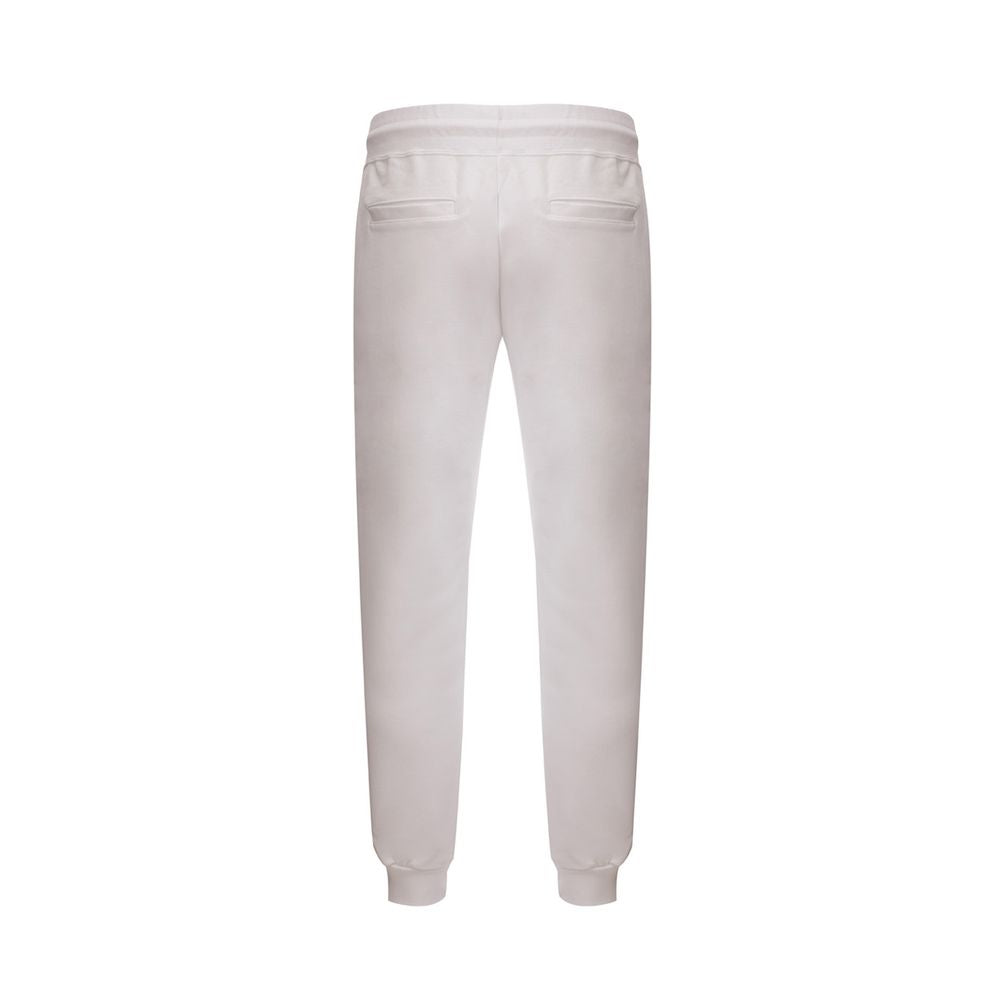 Jeans by GCDS for men in cotton white presents a tailored silhouette, showcasing a tailored and long cut with a refined for a truly tailored aesthetic.
