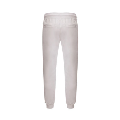 Jeans by GCDS for men in cotton white presents a tailored silhouette, showcasing a tailored and long cut with a refined for a truly tailored aesthetic.